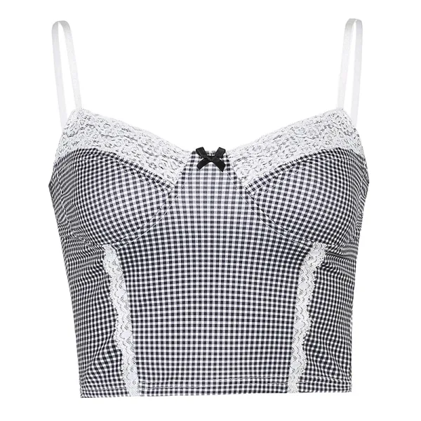 Top Dentelle Noir et Blanc