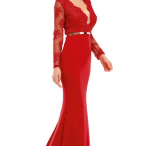 Robe De Soirée Rouge Dentelle