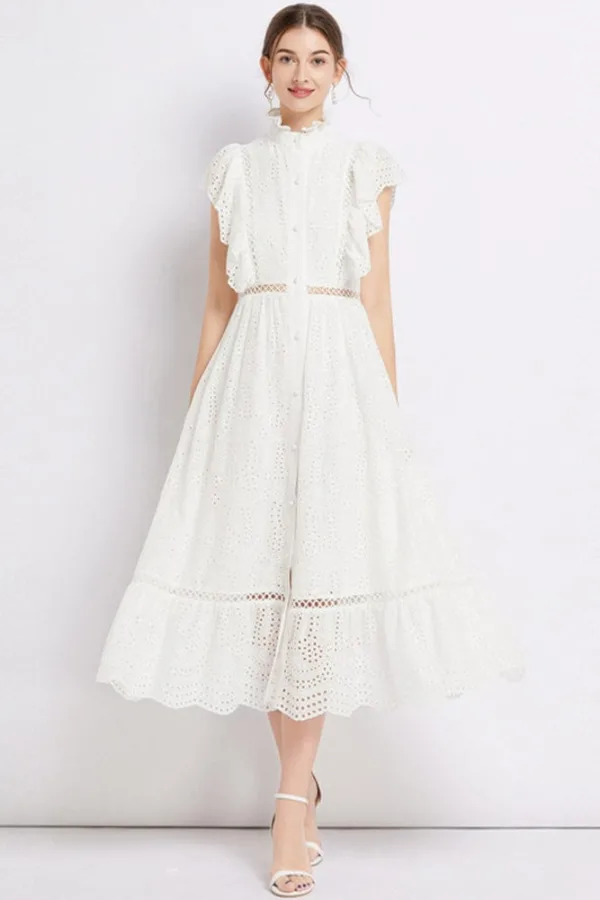 Robe Midi Broderie Anglaise